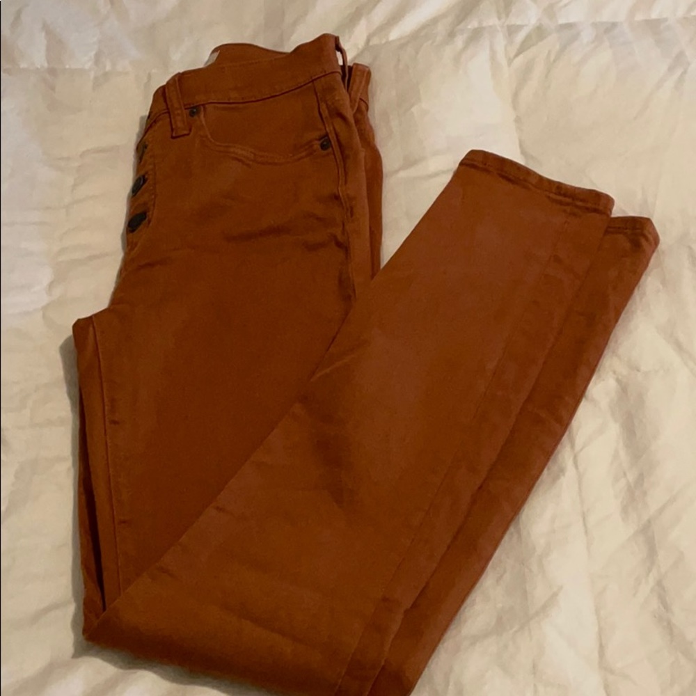 Madewell 9” skinny high rise burnt orange